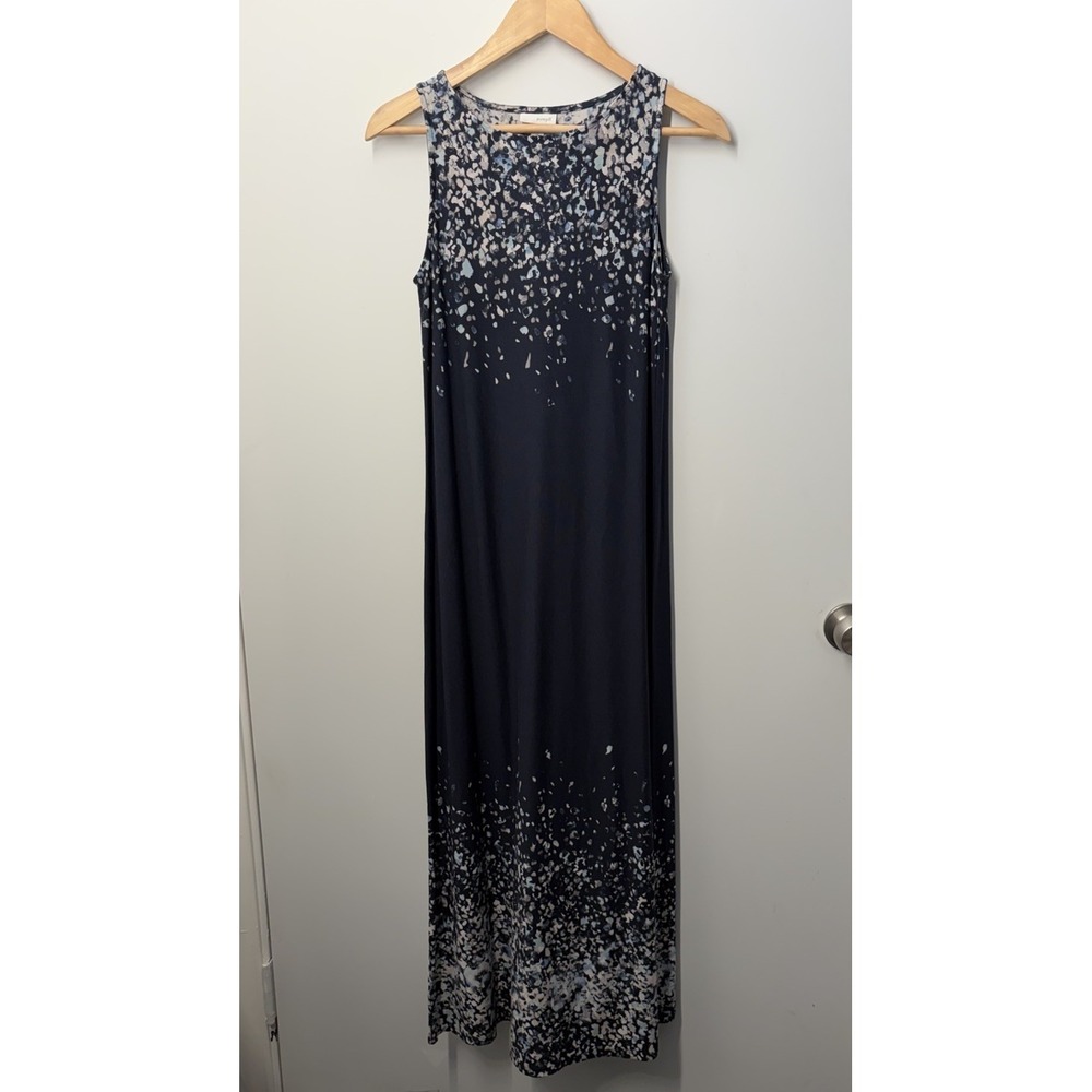 Pure J JILL Sleeveless Maxi Dress Womens Size XS Navy Vacation Travel Summer